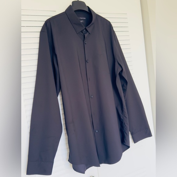 Zara Men’s Black Long Sleeve Collared Button Down Shirt Size XL Slim Fit - Picture 4 of 15